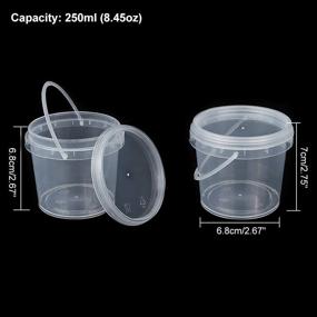 img 2 attached to 🔮 PH PandaHall 20 Pcs Clear Plastic 8 Oz Slime Containers with Lids and Handles - 250ml Storage Containers for Slime Foam Ball DIY Craft Making