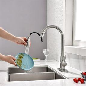 img 2 attached to 🚰 Efficient Multitask Kitchen Faucet with Pull Down Sprayer - High Arc, Single Handle, Perfect for RV, Laundry, and Bar