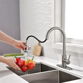 img 3 attached to 🚰 Efficient Multitask Kitchen Faucet with Pull Down Sprayer - High Arc, Single Handle, Perfect for RV, Laundry, and Bar