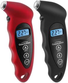img 4 attached to 🔧 Geartronics Digital Tire Pressure Gauge 150 PSI: Accurate and Convenient for Cars, Motorcycles, and Bikes - Backlight LCD, Non-Slip Grip - 2 Pack