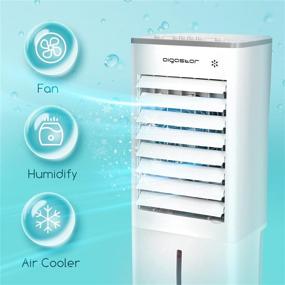 img 3 attached to 🌬️ Portable 3-in-1 Air Conditioner, Aigostar Evaporative Cooler with 3 Modes, Fan/Cooling/Humidifier, 72° Wide Oscillation, 1.8 Gallons Water Tank Display, Room Portable Air Conditioner
