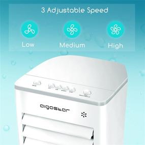 img 2 attached to 🌬️ Portable 3-in-1 Air Conditioner, Aigostar Evaporative Cooler with 3 Modes, Fan/Cooling/Humidifier, 72° Wide Oscillation, 1.8 Gallons Water Tank Display, Room Portable Air Conditioner