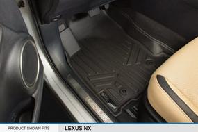 img 3 attached to MAXLINER Floor Mats 2 Row Liner Set for Lexus NX200t / NX300 / NX300h (2015-2021) in Black