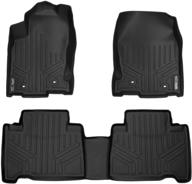 maxliner floor mats 2 row liner set for lexus nx200t / nx300 / nx300h (2015-2021) in black logo