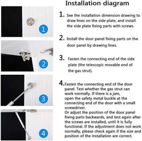 img 1 attached to ✔️ Gas Spring Strut Shocks with Soft Close Hinges for Toy Boxes, Lift Supports, Lid Support, Hydraulic Door Cabinet Hinge Spring – Pressure Rating 150N