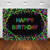 🎉 avezano neon glow birthday party backdrop: illuminate your celebration with confetti dots, happy birthday banner, and dance-worthy glow in the dark photography background – let’s glow and capture stunning birthday memories! (7x5ft) logo
