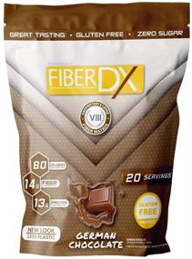 img 4 attached to 🥛 Коктейль Barn Dad Nutrition Fiberdx German: светло-коричневый шоколад средней крепости - 24,7 унции высокобелковая добавка с волокном.