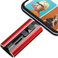 🔴 флэш-накопитель imkar 512 гб: универсальная usb-память, фотостик для iphone, android и компьютера (красный) логотип