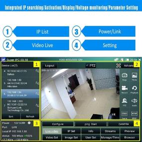 img 1 attached to 📷 Advanced 7" IP Camera Tester: Monitor, Support 6K IP/Coax/Analog CCTV Camera, HDMI In&amp;Out/Power Output/PTZ Control/IP Searching/Network Tool