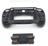 🎮 l3 r3 matte hand grip handle joypad stand case for ps vita psv 1000 (black) - improved gaming experience with l2 r2 trigger grips logo