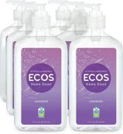 🌿 hypoallergenic lavender ecos hand soap: 6-pack, 17oz bottles by earth friendly products logo