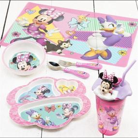 img 2 attached to 🍽️ Набор столовых приборов Zak Designs Minnie Easy Grip: Идеально подходит для детских рук, веселые персонажи, контуры ручек, текстурированные захваты