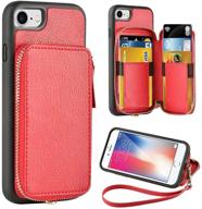 zve wallet case for apple iphone 8 and iphone 7 and iphone se(2020) logo