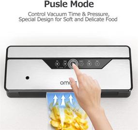 img 1 attached to 🔌 OMOTE Vacuum Sealer Machine: Efficient Food Storage & Easy Operation with 3 Modes, Portable & Convenient with Built-in Cutter and Starter Kit