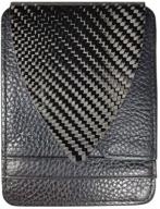 💼 sleek and durable carbon fiber wallet with black leather finish logo