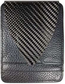 img 1 attached to 💼 Sleek and Durable Carbon Fiber Wallet with Black Leather Finish