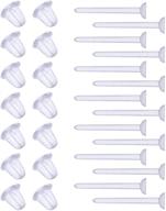 👂 1000 pairs clear plastic cartilage earring posts with silicone rubber earnuts for men and women - shappy logo