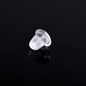 img 2 attached to 👂 1000 Pairs Clear Plastic Cartilage Earring Posts with Silicone Rubber Earnuts for Men and Women - Shappy