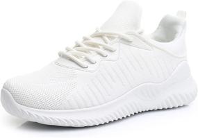 img 4 attached to Akk Womens White Tennis Shoes