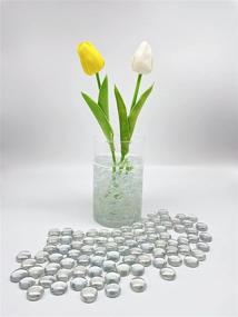 img 2 attached to 💎 NYRZT Clear Glass Stones: Perfect Vase Fillers for Decoration, Aquariums, and DIY Craft (1 LB, Approx. 100 PCS)