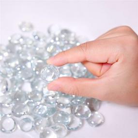 img 4 attached to 💎 NYRZT Clear Glass Stones: Perfect Vase Fillers for Decoration, Aquariums, and DIY Craft (1 LB, Approx. 100 PCS)