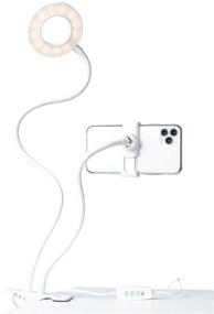 img 4 attached to Светильник LITTIL Shine: улучшите ваши фотографии и видеоролики на TikTok, 📸 Zoom, IG и других платформах с минималистичным светодиодным кольцом для селфи