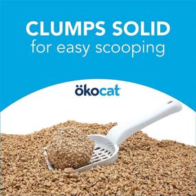 img 1 attached to 🐈 okocat Original Low-Dust Natural Wood Clumping Cat Litter with Enhanced Odor Control, 19.8 lbs.