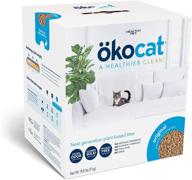 🐈 okocat original low-dust natural wood clumping cat litter with enhanced odor control, 19.8 lbs. logo