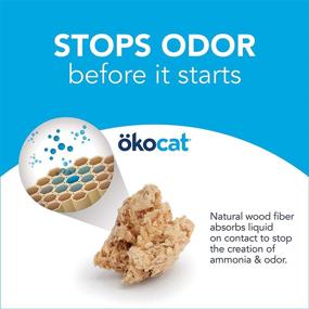 img 2 attached to 🐈 okocat Original Low-Dust Natural Wood Clumping Cat Litter with Enhanced Odor Control, 19.8 lbs.