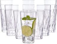 high-quality palmetto 20-ounce clear plastic tumblers, set of 16: durable, elegant drinkware solution logo