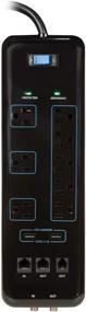 img 2 attached to ⚡️ Prime Wire & Cable PB523118 Surge Protector: 8-Outlet Premium Electronics Defense with 6-Ft Cord, Black