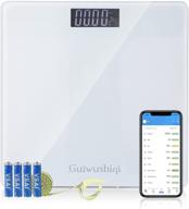 📱 smart digital body weight scale with app for weight tracking, bmi & body composition analysis, max 400lb1 (white) logo