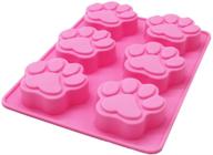 🐾 versatile x-haibei puppy pet footprints silicone mold: perfect for soap, plaster, chocolate, ice cream, jello - holds 2oz logo