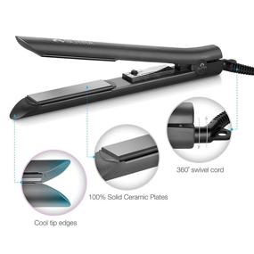 img 3 attached to SUTRA Professional Ceramic Flat Iron: Ionic Technology, Rapid Heat, Dual Voltage Hair Straightener, 1-inch - Multiple Color Options