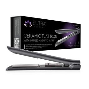 img 2 attached to SUTRA Professional Ceramic Flat Iron: Ionic Technology, Rapid Heat, Dual Voltage Hair Straightener, 1-inch - Multiple Color Options