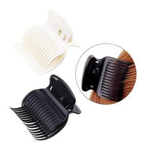 img 2 attached to 12 Hair Roller Clips - Curler Claw Clips for Styling, Replacement Roller Clips for Small, Medium, Large, Jumbo Rollers - Professional Salon Hair Clips for Women and Girls (Black+White)