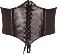 👗 baokelan lace-up corset belt for women – wide elastic waist belt for dresses in tied leather style logo