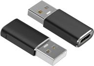 🔌 адаптер usb c female to usb 3.0 male (2 шт.) - адаптер brexlink type c to usb a для ноутбуков, портативных зарядных устройств, зарядных устройств и др. с обычными портами usb a (черный) логотип