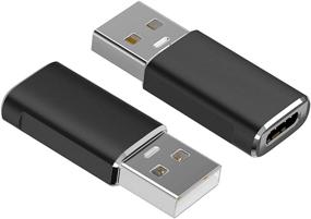 img 4 attached to 🔌 Адаптер USB C Female to USB 3.0 Male (2 шт.) - Адаптер BrexLink Type C to USB A для ноутбуков, портативных зарядных устройств, зарядных устройств и др. с обычными портами USB A (черный)