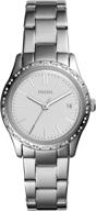 часы кварцевые fossil women's adalyn dress с нержавеющей стали. логотип