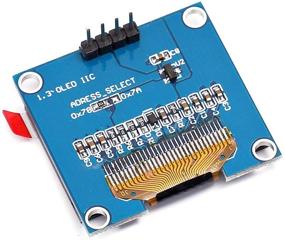 img 1 attached to 🔵 Модуль дисплея Teyleten Robot SSH1106 OLED 128x64 1,3 дюйма I2C IIC Serial OLED для Raspberry Pi и микроконтроллера (синий свет) - 2 шт.