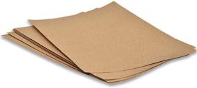 img 1 attached to 📝 Rustic Kraft Paper Stationery Sheets - 144 Pack for Calligraphy, Crafts, and Scrapbooking