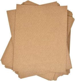 img 2 attached to 📝 Rustic Kraft Paper Stationery Sheets - 144 Pack for Calligraphy, Crafts, and Scrapbooking