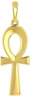 exquisite 14k yellow gold egyptian ankh cross pendant – simply timeless! logo