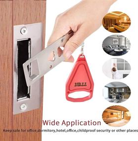 img 1 attached to 🔒 Enhance Security & Privacy Anywhere with Portable Door Locks 2 Pack - Ideal for Travel, Home, Apartment, Airbnb & More!