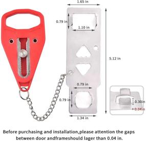 img 3 attached to 🔒 Enhance Security & Privacy Anywhere with Portable Door Locks 2 Pack - Ideal for Travel, Home, Apartment, Airbnb & More!