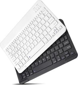 img 4 attached to 🔋 Rechargeable Battery Bluetooth Keyboard for Fire HD 10 (11th Gen) 2021, iPad Tablets, Phones, PC, MacBook - Wireless Keyboard in Black