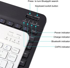 img 1 attached to 🔋 Rechargeable Battery Bluetooth Keyboard for Fire HD 10 (11th Gen) 2021, iPad Tablets, Phones, PC, MacBook - Wireless Keyboard in Black