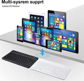 img 3 attached to 🔋 Rechargeable Battery Bluetooth Keyboard for Fire HD 10 (11th Gen) 2021, iPad Tablets, Phones, PC, MacBook - Wireless Keyboard in Black