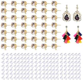 img 4 attached to Rhinestone Earrings Earring Hypoallergenic Stainless